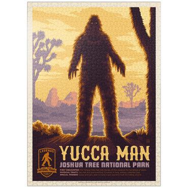 puzzleplate Legends Of The National Parks: Joshua Tree's Yucca Man, Vintage Poster 1000 Jigsaw Puzzle