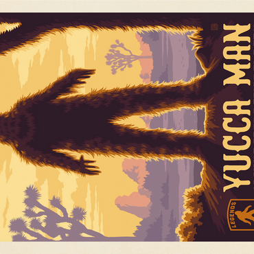 Legends Of The National Parks: Joshua Tree's Yucca Man, Vintage Poster 1000 Jigsaw Puzzle 3D Modell
