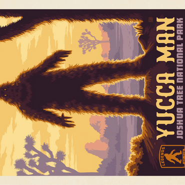 Legends Of The National Parks: Joshua Tree's Yucca Man, Vintage Poster 100 Jigsaw Puzzle 3D Modell