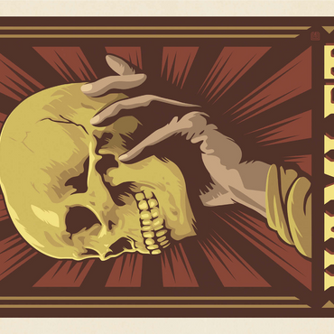 Hamlet: William Shakespeare, Vintage Poster 1000 Jigsaw Puzzle 3D Modell