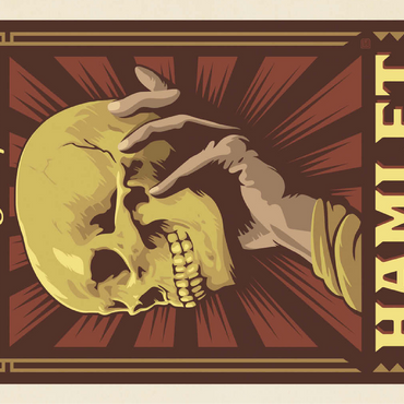 Hamlet: William Shakespeare, Vintage Poster 100 Jigsaw Puzzle 3D Modell