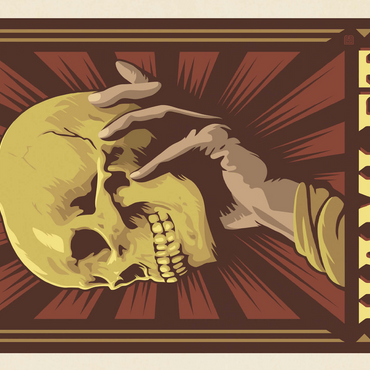 Hamlet: William Shakespeare, Vintage Poster 500 Jigsaw Puzzle 3D Modell