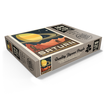 Saturn: From The Valleys Of Titan, Vintage Poster 100 Jigsaw Puzzle box view1
