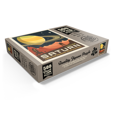 Saturn: From The Valleys Of Titan, Vintage Poster 500 Jigsaw Puzzle box view1