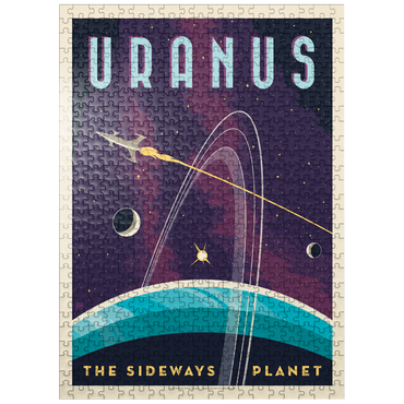 puzzleplate Uranus: The Sideways Planet, Vintage Poster 500 Jigsaw Puzzle
