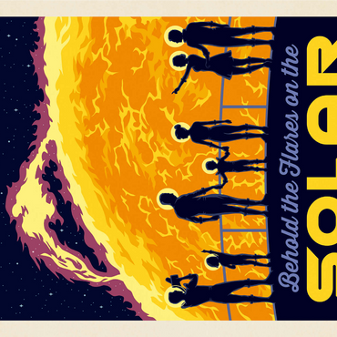 Solar Flare, Vintage Poster 1000 Jigsaw Puzzle 3D Modell