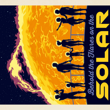 Solar Flare, Vintage Poster 100 Jigsaw Puzzle 3D Modell