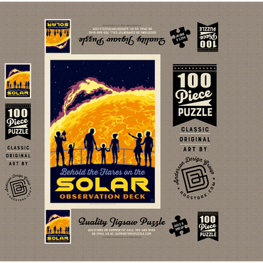 Solar Flare, Vintage Poster 100 Jigsaw Puzzle box 3D Modell