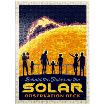 puzzleplate Solar Flare, Vintage Poster 500 Jigsaw Puzzle