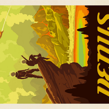 Venus: Hot Springs, Vintage Poster 1000 Jigsaw Puzzle 3D Modell