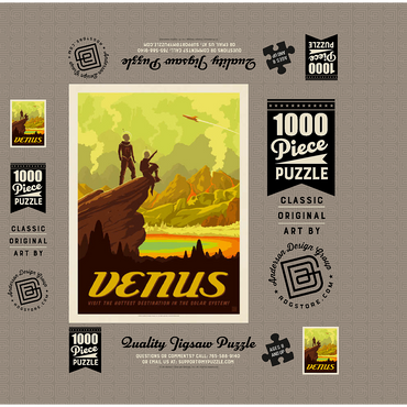 Venus: Hot Springs, Vintage Poster 1000 Jigsaw Puzzle box 3D Modell