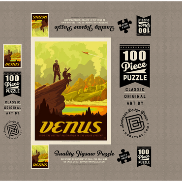 Venus: Hot Springs, Vintage Poster 100 Jigsaw Puzzle box 3D Modell