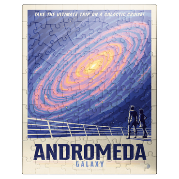 puzzleplate Andromeda Galaxy Tour, Vintage Poster 100 Jigsaw Puzzle