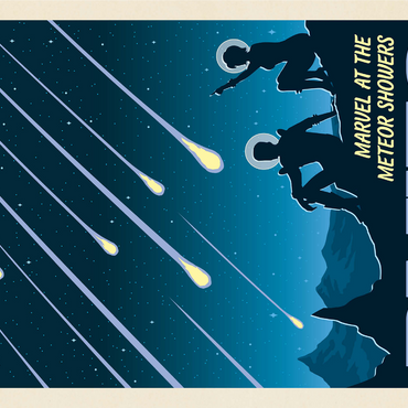 Pluto: Meteor Showers, Vintage Poster 1000 Jigsaw Puzzle 3D Modell