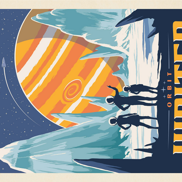 Jupiter: Ice Spires Of Callisto, Vintage Poster 1000 Jigsaw Puzzle 3D Modell