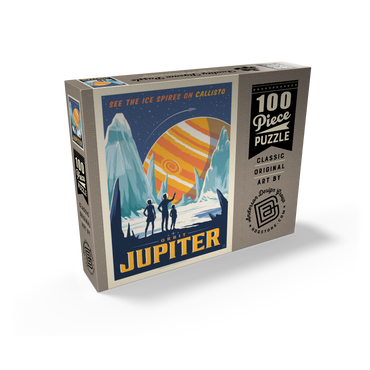 Jupiter: Ice Spires Of Callisto, Vintage Poster 100 Jigsaw Puzzle box view2