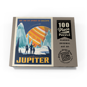 Jupiter: Ice Spires Of Callisto, Vintage Poster 100 Jigsaw Puzzle box view3