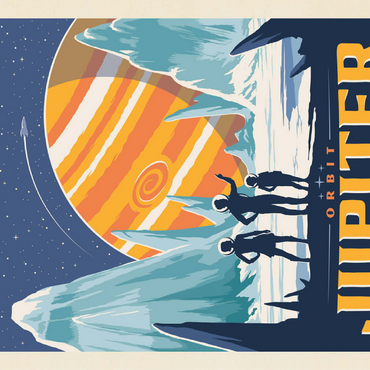 Jupiter: Ice Spires Of Callisto, Vintage Poster 100 Jigsaw Puzzle 3D Modell