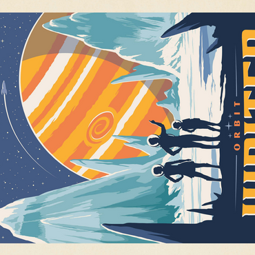 Jupiter: Ice Spires Of Callisto, Vintage Poster 500 Jigsaw Puzzle 3D Modell