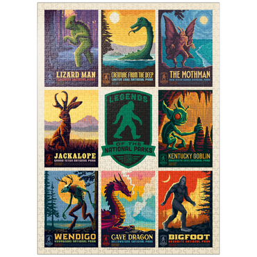 puzzleplate Legends Of The National Parks: Multi-Image Print - Edition 1, Vintage Poster 1000 Jigsaw Puzzle