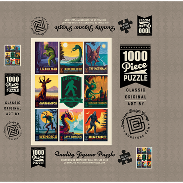 Legends Of The National Parks: Multi-Image Print - Edition 1, Vintage Poster 1000 Jigsaw Puzzle box 3D Modell