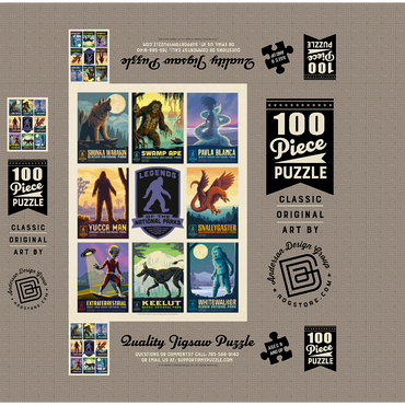 Legends Of The National Parks: Multi-Image Print - Edition 2, Vintage Poster 100 Jigsaw Puzzle box 3D Modell