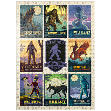 puzzleplate Legends Of The National Parks: Multi-Image Print - Edition 2, Vintage Poster 500 Jigsaw Puzzle