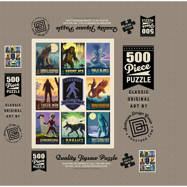Legends Of The National Parks: Multi-Image Print - Edition 2, Vintage Poster 500 Jigsaw Puzzle box 3D Modell