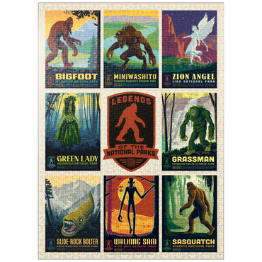 puzzleplate Legends Of The National Parks: Multi-Image Print - Edition 3, Vintage Poster 1000 Jigsaw Puzzle