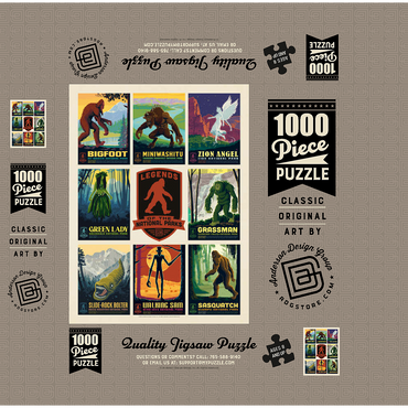 Legends Of The National Parks: Multi-Image Print - Edition 3, Vintage Poster 1000 Jigsaw Puzzle box 3D Modell