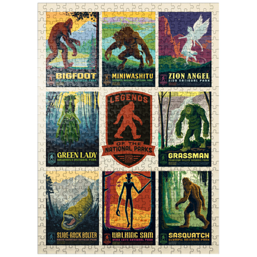 puzzleplate Legends Of The National Parks: Multi-Image Print - Edition 3, Vintage Poster 500 Jigsaw Puzzle