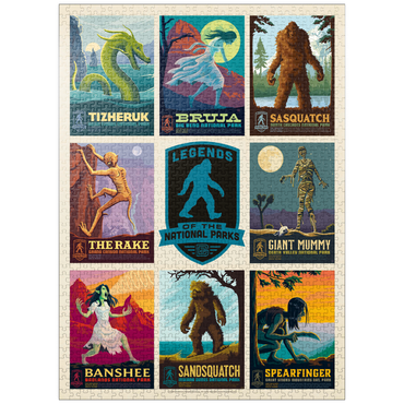 puzzleplate Legends Of The National Parks: Multi-Image Print - Edition 4, Vintage Poster 1000 Jigsaw Puzzle
