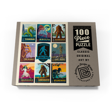 Legends Of The National Parks: Multi-Image Print - Edition 4, Vintage Poster 100 Jigsaw Puzzle box view1
