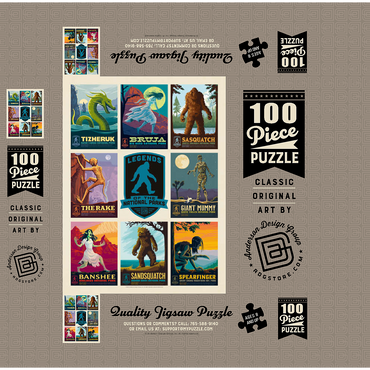 Legends Of The National Parks: Multi-Image Print - Edition 4, Vintage Poster 100 Jigsaw Puzzle box 3D Modell