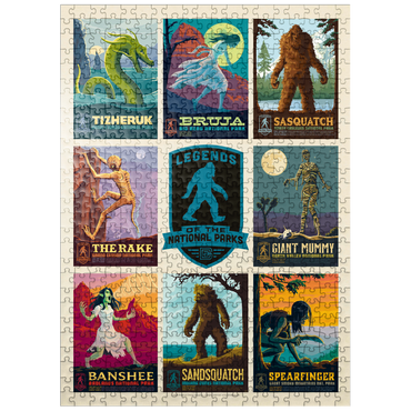 puzzleplate Legends Of The National Parks: Multi-Image Print - Edition 4, Vintage Poster 500 Jigsaw Puzzle