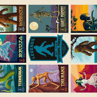 Legends Of The National Parks: Multi-Image Print - Edition 4, Vintage Poster 500 Jigsaw Puzzle 3D Modell