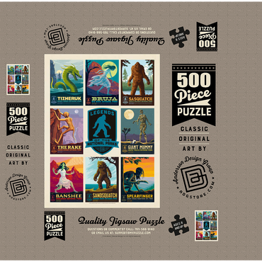 Legends Of The National Parks: Multi-Image Print - Edition 4, Vintage Poster 500 Jigsaw Puzzle box 3D Modell