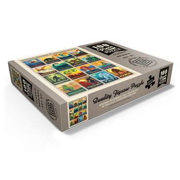 Mythical Creatures From Around The World, Vintage Poster 100 Jigsaw Puzzle box view1