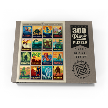 Mythical Creatures From Around The World, Vintage Poster 300 Jigsaw Puzzle box view3