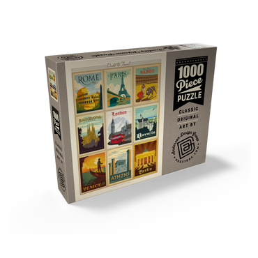 World Travel: Multi-Image Print - Edition 1, Vintage Poster 1000 Jigsaw Puzzle box view1