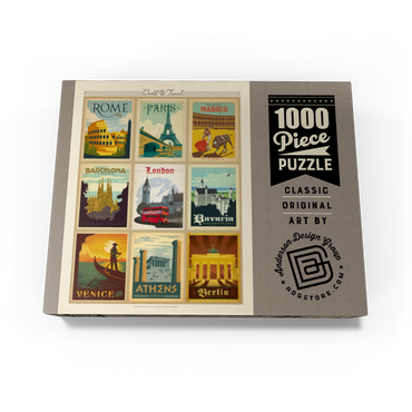 World Travel: Multi-Image Print - Edition 1, Vintage Poster 1000 Jigsaw Puzzle box view1