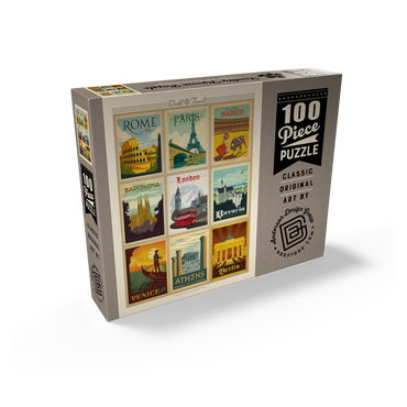 World Travel: Multi-Image Print - Edition 1, Vintage Poster 100 Jigsaw Puzzle box view1