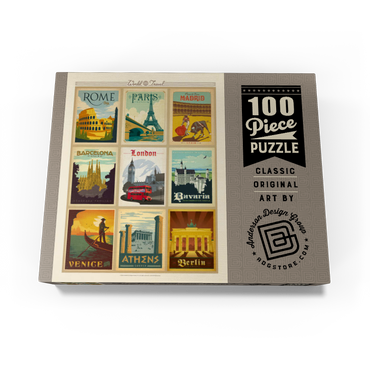 World Travel: Multi-Image Print - Edition 1, Vintage Poster 100 Jigsaw Puzzle box view1