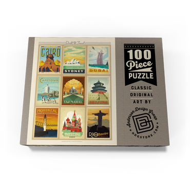 World Travel: Multi-Image Print - Edition 2, Vintage Poster 100 Jigsaw Puzzle box view1