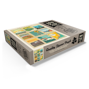 Australia: Multi-Image Print, Vintage Poster 100 Jigsaw Puzzle box view1