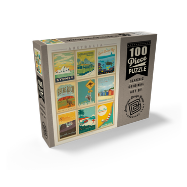 Australia: Multi-Image Print, Vintage Poster 100 Jigsaw Puzzle box view1