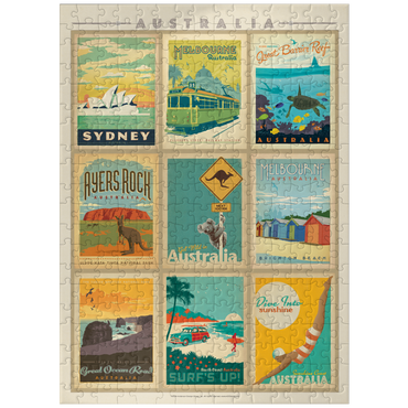puzzleplate Australia: Multi-Image Print, Vintage Poster 300 Jigsaw Puzzle