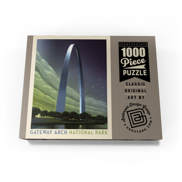 Gateway Arch National Park: Evening Glow, Vintage Poster 1000 Jigsaw Puzzle box view1