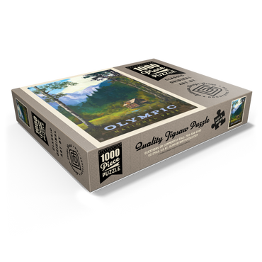 Olympic National Park: Enchanted Valley Chalet, Vintage Poster 1000 Jigsaw Puzzle box view1