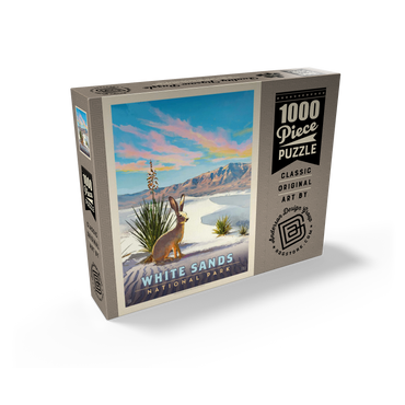 White Sands National Park: Jack Rabbit, Vintage Poster 1000 Jigsaw Puzzle box view1